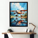 Plane Wildlife Takeoff Anticipation - Plane Canvas Wall Art