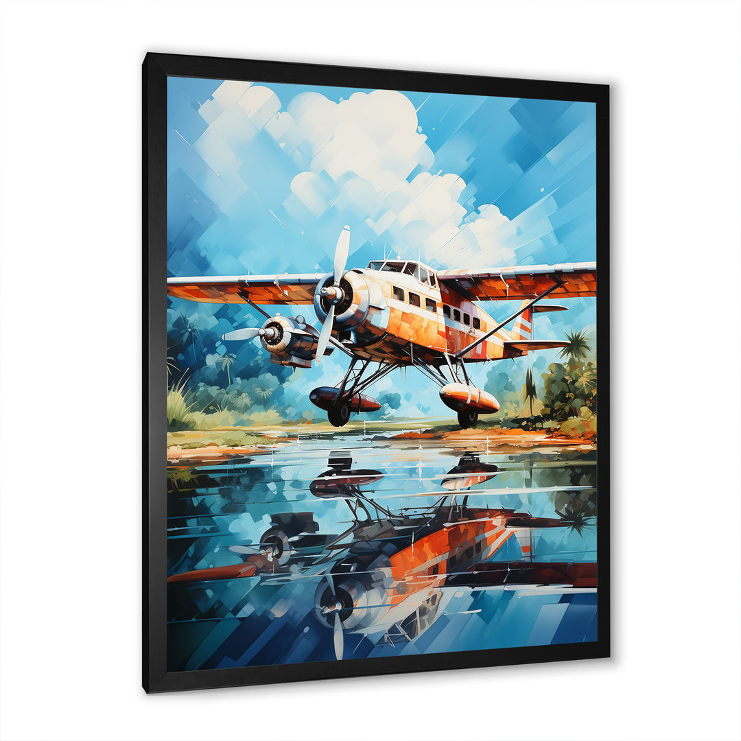 Plane Wildlife Takeoff Anticipation - Plane Canvas Wall Art