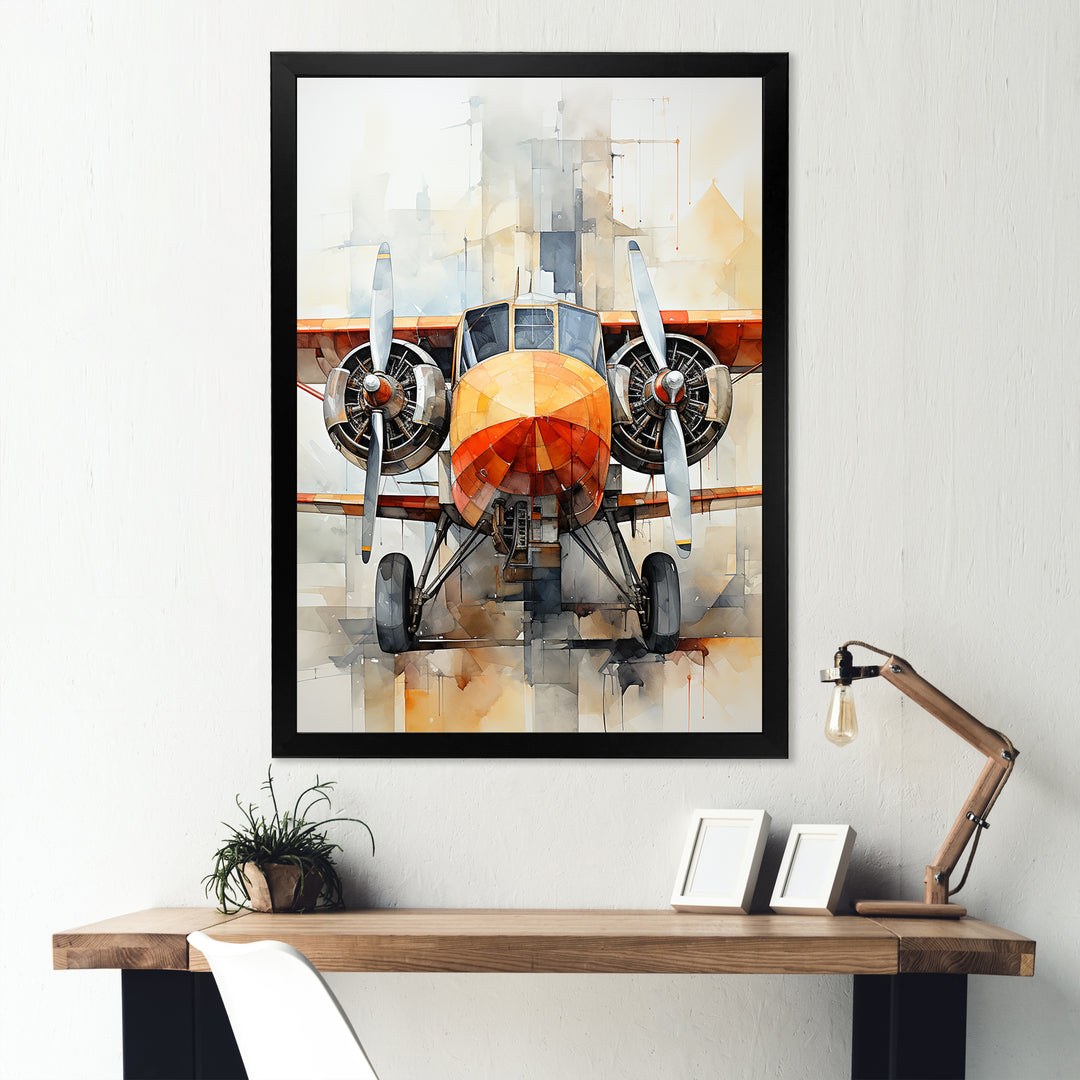 Portrait View Of Plane - Plane Canvas Wall Art