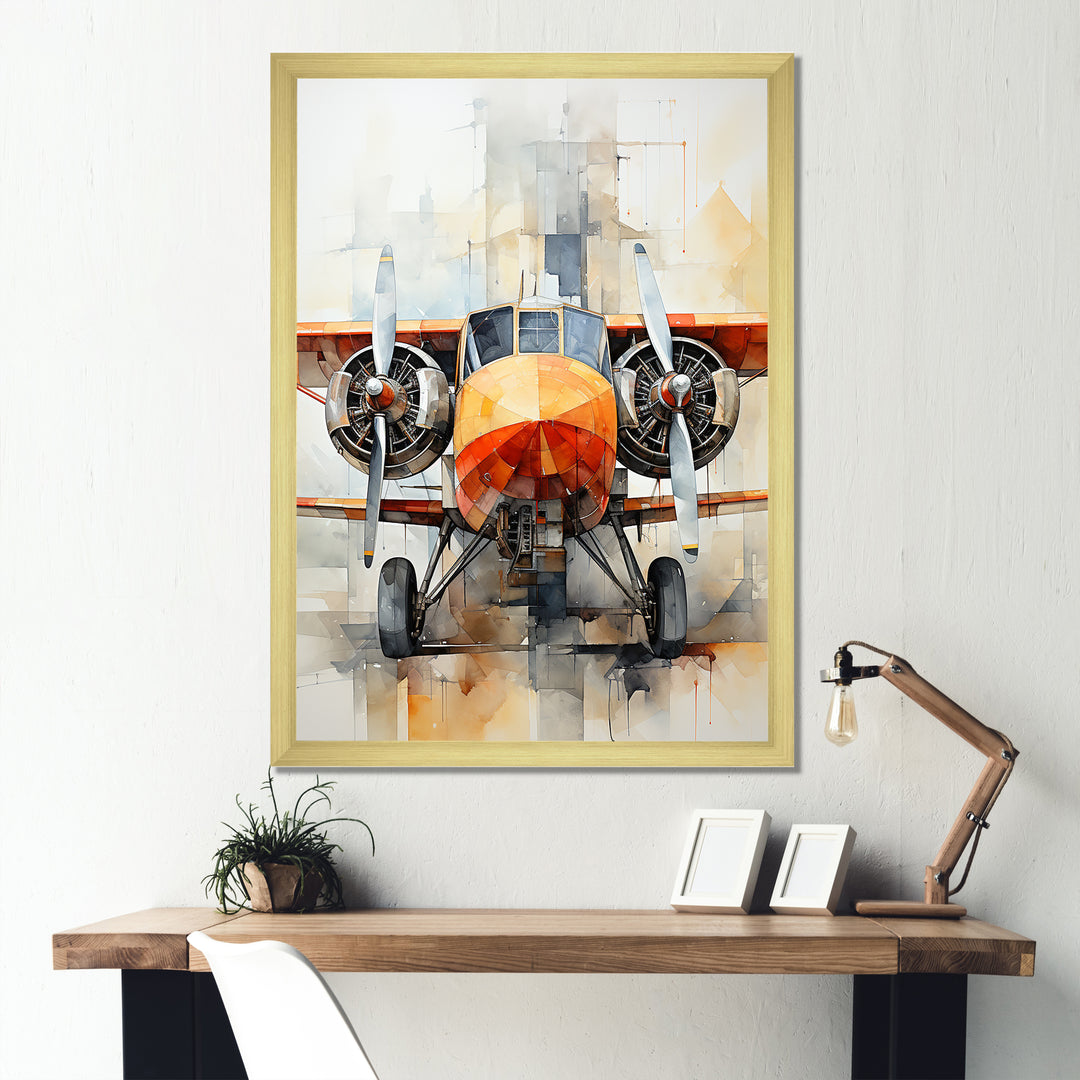 Portrait View Of Plane - Plane Canvas Wall Art