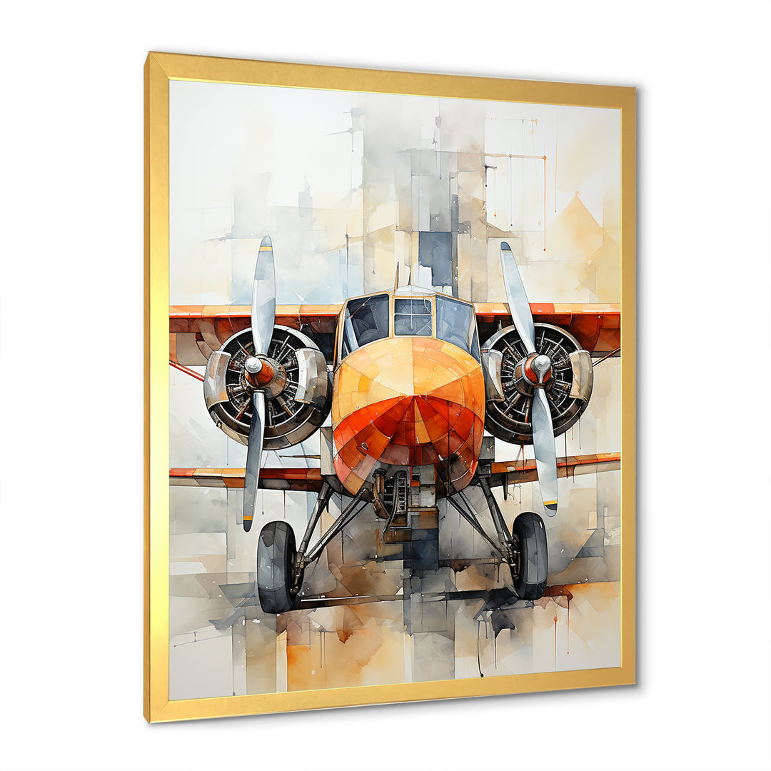 Portrait View Of Plane - Plane Canvas Wall Art