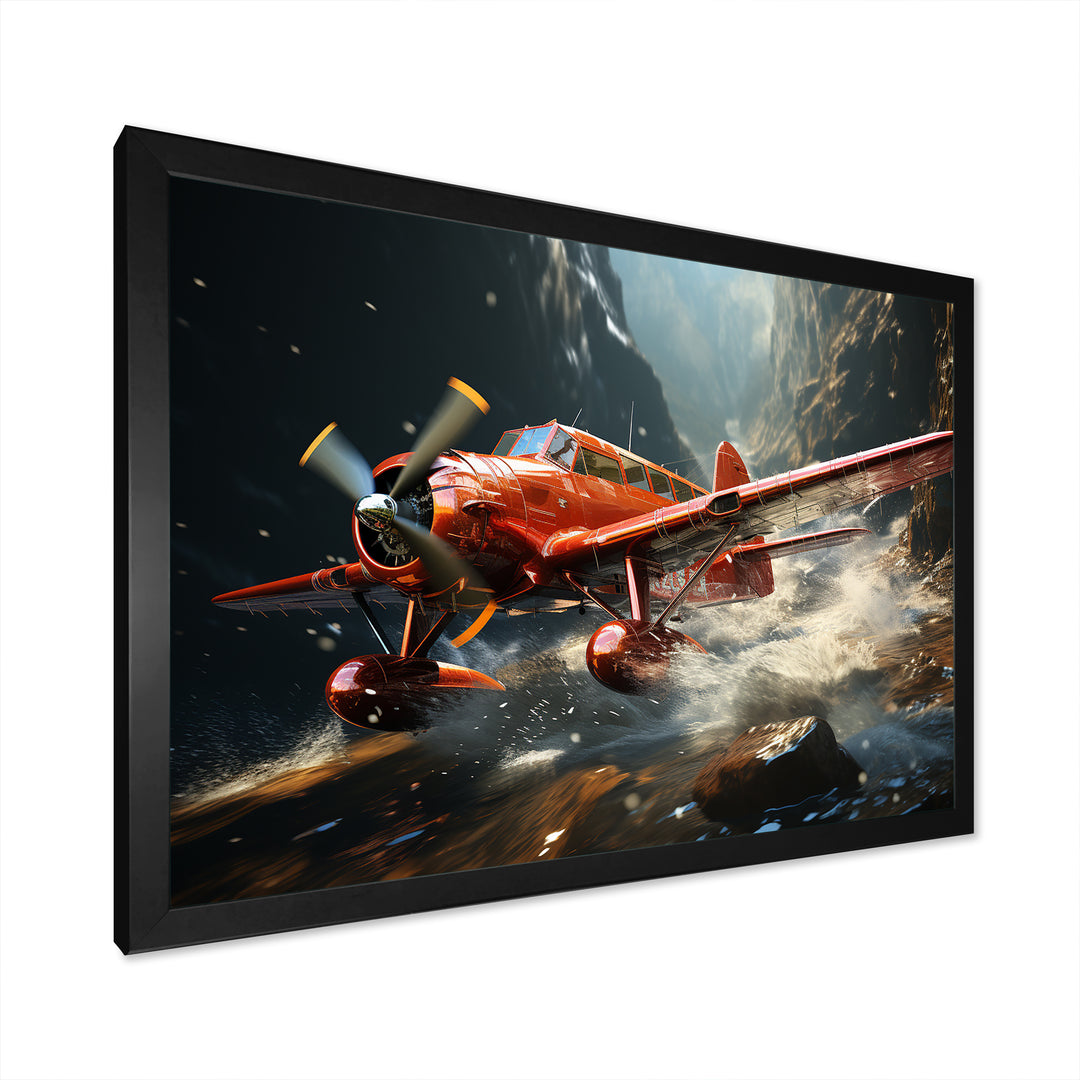An Action Blur Plane In Flight - Plane Canvas Wall Art