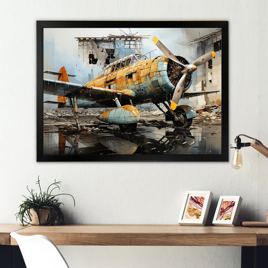 Plane Prelude To Flight - Plane Canvas Wall Art