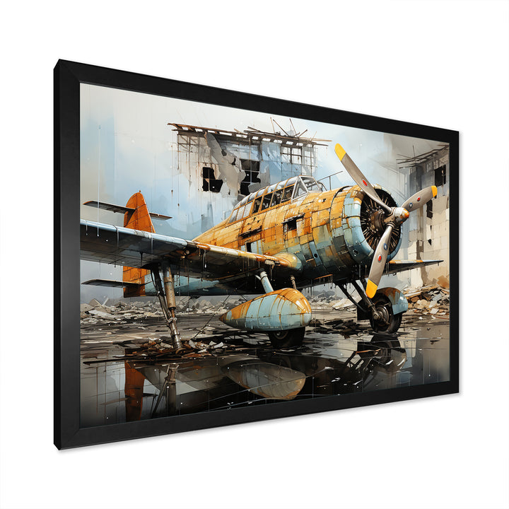 Plane Prelude To Flight - Plane Canvas Wall Art