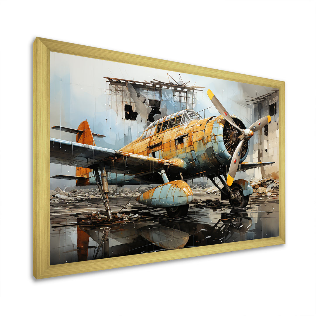 Plane Prelude To Flight - Plane Canvas Wall Art