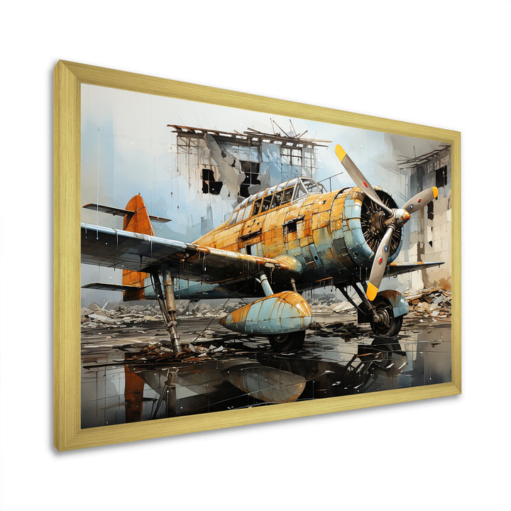 Plane Prelude To Flight - Plane Canvas Wall Art