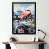 Engines Roaring Flight Takeoff - Plane Canvas Wall Art