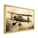 Historic Plane Glory Mid Flight - Plane Canvas Wall Art