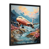 Impressionist Aerial Plane Mid Flight - Plane Canvas Wall Art