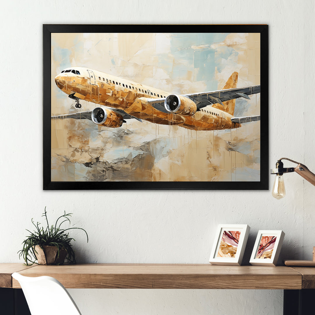 Passenger Plane Wings Of Adventure - Plane Canvas Wall Art