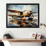 Surreal Sea Plane Dream - Plane Canvas Wall Art