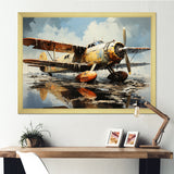 Surreal Sea Plane Dream - Plane Canvas Wall Art