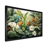 White Contemporary Botany Jungle Wonders - Floral Canvas Wall Art