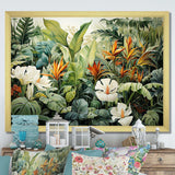 White Contemporary Botany Jungle Wonders - Floral Canvas Wall Art