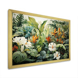 White Contemporary Botany Jungle Wonders - Floral Canvas Wall Art