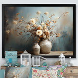 Floral Plants Bouquet Still Life Vase Oasis - Floral Canvas Wall Art