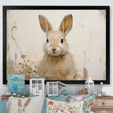 Bunny S Curious Flower Charm - Rabbit Wall Art Prints