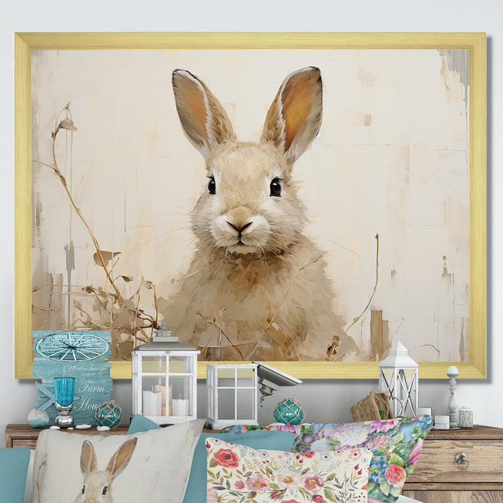 Bunny S Curious Flower Charm - Rabbit Wall Art Prints