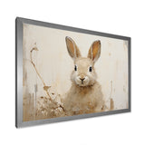 Bunny S Curious Flower Charm - Rabbit Wall Art Prints