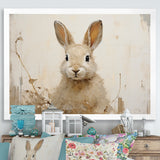 Bunny S Curious Flower Charm - Rabbit Wall Art Prints