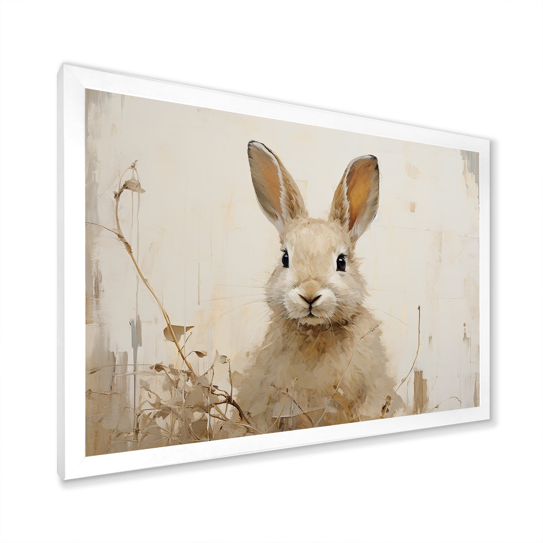 Bunny S Curious Flower Charm - Rabbit Wall Art Prints