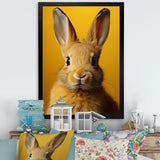 Whimsical Yellow Rabbit - Rabbit Wall Decor