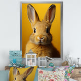Whimsical Yellow Rabbit - Rabbit Wall Decor