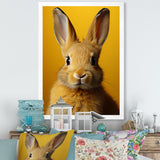 Whimsical Yellow Rabbit - Rabbit Wall Decor