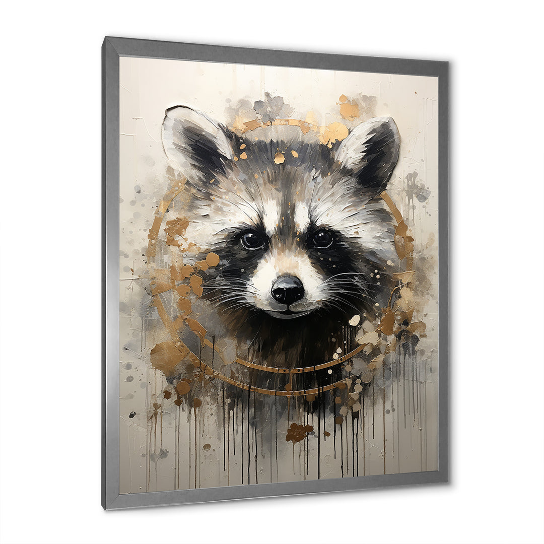 Mischief Raccoon Portrait - Raccoon Wall Decor