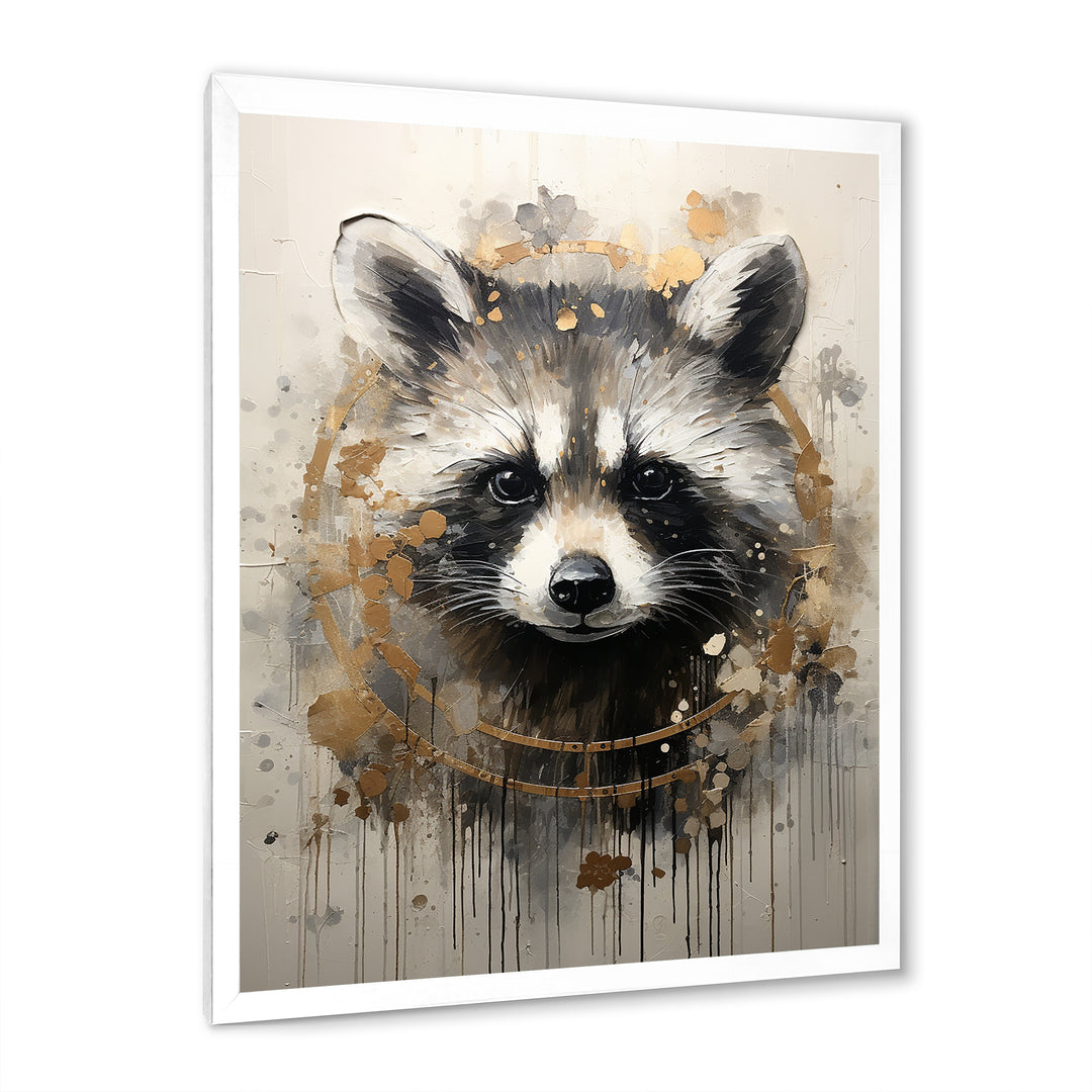 Mischief Raccoon Portrait - Raccoon Wall Decor