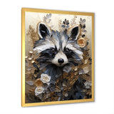 Mischief Blooming Raccoon Portrait - Raccoon Wall Art Prints