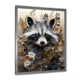 Mischief Blooming Raccoon Portrait - Raccoon Wall Art Prints
