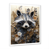 Mischief Blooming Raccoon Portrait - Raccoon Wall Art Prints