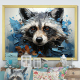 Mischief Raccoon Portrait I - Animals Canvas Wall Art