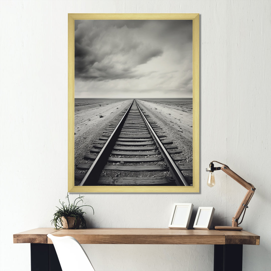 Minimalism Wonderland Train Track Scenery - Train Canvas Wall Art
