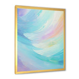 Soft Cyan Rainbow Whisper - Abstract Canvas Wall Art