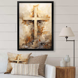 Minimalism Religious Cross - Spiritual Canvas Wall Art