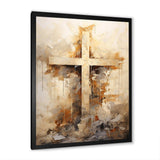 Minimalism Religious Cross - Spiritual Canvas Wall Art