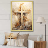 Minimalism Religious Cross - Spiritual Canvas Wall Art