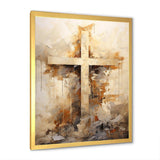 Minimalism Religious Cross - Spiritual Canvas Wall Art