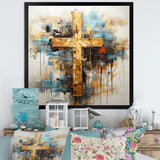 Divine Love Religious Cross III - Spiritual Canvas Wall Art