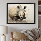 Mighty Strong Rhinoceros - Gray Rhinoceros Wall Art