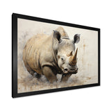 Mighty Strong Rhinoceros - Gray Rhinoceros Wall Art