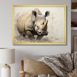 Mighty Strong Rhinoceros - Gray Rhinoceros Wall Art
