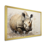 Mighty Strong Rhinoceros - Gray Rhinoceros Wall Art
