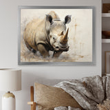Mighty Strong Rhinoceros - Gray Rhinoceros Wall Art
