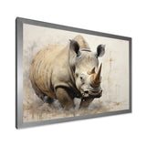 Mighty Strong Rhinoceros - Gray Rhinoceros Wall Art