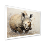 Mighty Strong Rhinoceros - Gray Rhinoceros Wall Art