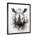 Mighty Stampede Rhinoceros - Rhinoceros Large Canvas Wall Art