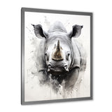 Mighty Stampede Rhinoceros - Rhinoceros Large Canvas Wall Art